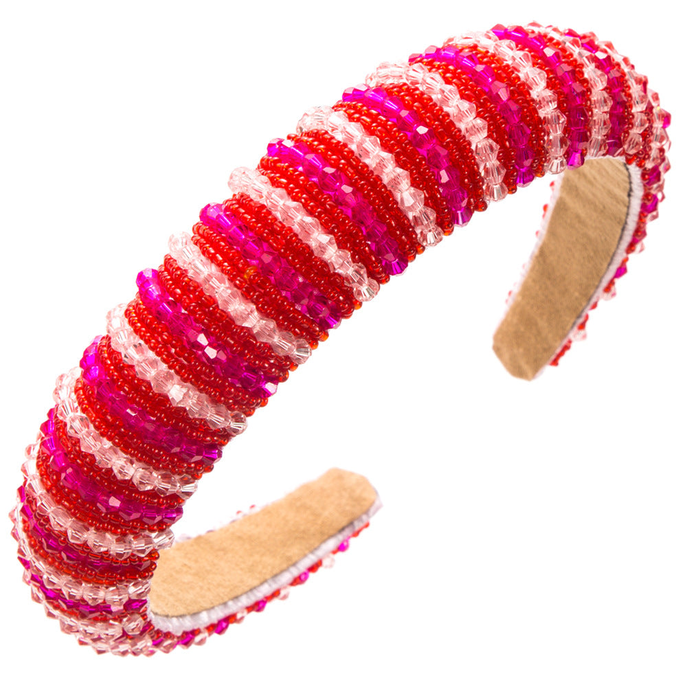 Wholesale Crystal Color Valentine's Day Hair Bands